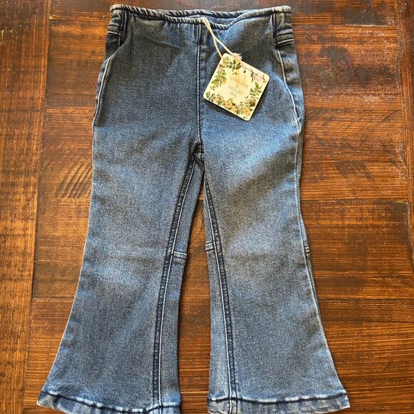 Chelsea & Violet Baby Flare Leg Pull On Denim Blue Jeans ~ 12-18 Months ~ NWT - Picture 1 of 3